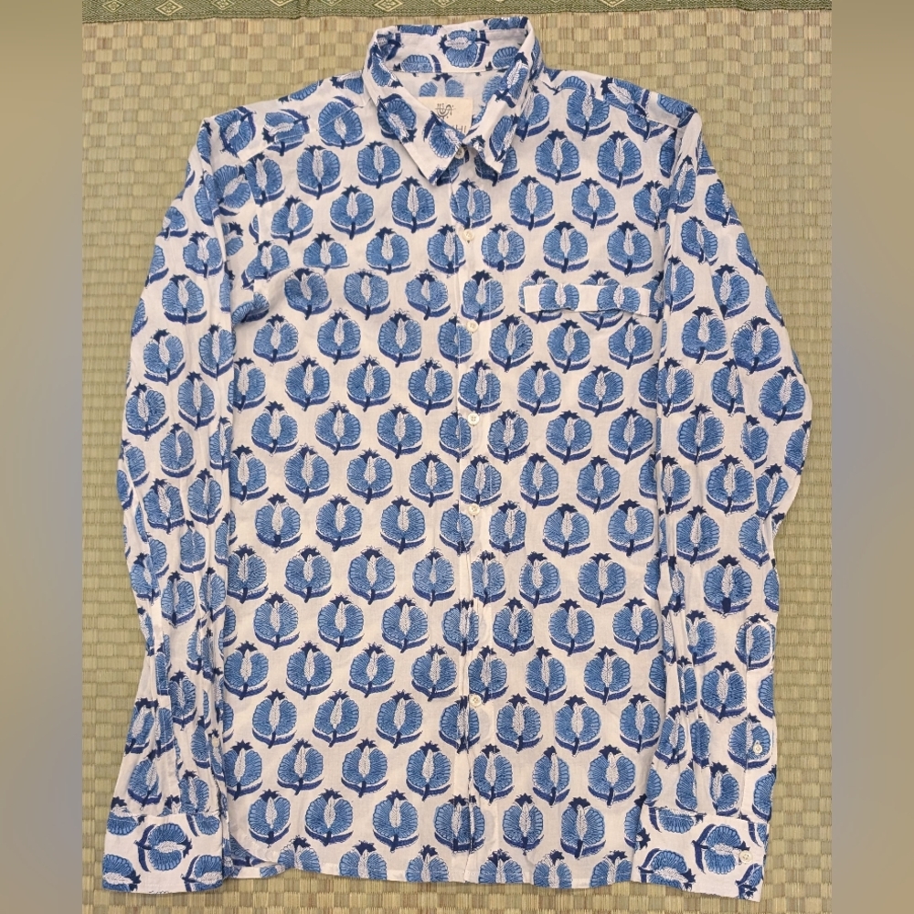 Anohki x Kardo Pattern Button Up Shirt Men's Size Small